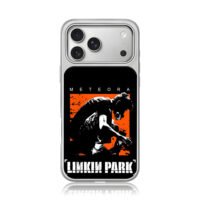 Linkin Park Meteora gas masked art iPhone 17 Pro Max Electroplated Silver Case1