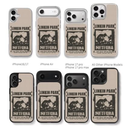 Linkin Park Meteora vintage poster Chris Brown Phone Case Black Electroplated Silver For Iphone 11 To 17