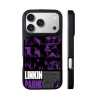 Linkin Park purple member portraits iPhone 17 Pro Max Black Case