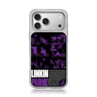 Linkin Park purple member portraits iPhone 17 Pro Max Electroplated Silver Case1