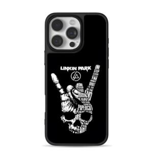 Linkin Park rock hand skull logo iPhone 16 Pro Max Black Case