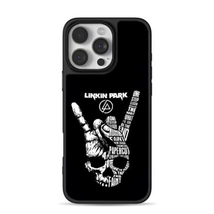 Linkin Park rock hand skull logo iPhone 16 Pro Max Black Case