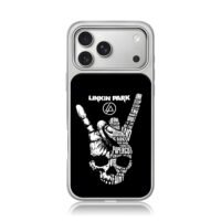 Linkin Park rock hand skull logo iPhone 17 Pro Max Electroplated Silver Case1