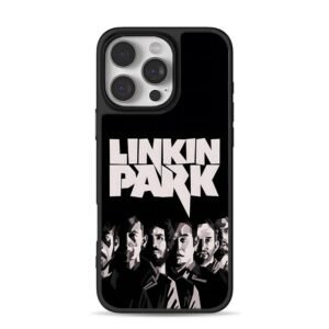 Linkin Park stylized band portrait art iPhone 16 Pro Max Black Case