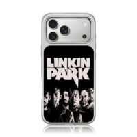 Linkin Park stylized band portrait art iPhone 17 Pro Max Electroplated Silver Case1