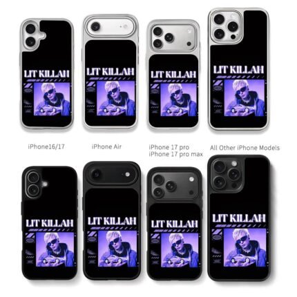 Lit Killah holds toy car purple y2k Chris Brown Phone Case Black Electroplated Silver For Iphone 11 To 17