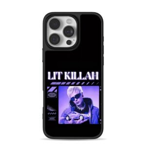 Lit Killah holds toy car purple y2k iPhone 16 Pro Max Black Case