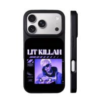 Lit Killah holds toy car purple y2k iPhone 17 Pro Max Black Case
