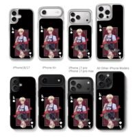 Loid Forger spade K anime card art Chris Brown Phone Case Black Electroplated Silver For Iphone 11 To 17