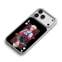 Loid Forger spade K anime card art iPhone 17 Pro Max Electroplated Silver Case2