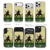 Loki silhouette scepter sunset city Chris Brown Phone Case Black Electroplated Silver For Iphone 11 To 17