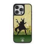 Loki silhouette scepter sunset city Phone Case for iPhone 11-17 & Samsung Galaxy S24-S26