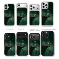 Loki with spear golden text green Chris Brown Phone Case Black Electroplated Silver For Iphone 11 To 17