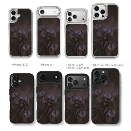 LoL void warrior with purple orbs Chris Brown Phone Case Black Electroplated Silver For Iphone 11 To 17