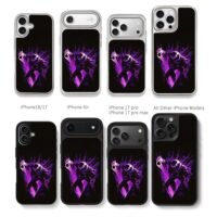 LoL Zed purple neon assassin art Chris Brown Phone Case Black Electroplated Silver For Iphone 11 To 17