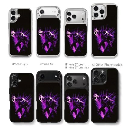 LoL Zed purple neon assassin art Chris Brown Phone Case Black Electroplated Silver For Iphone 11 To 17