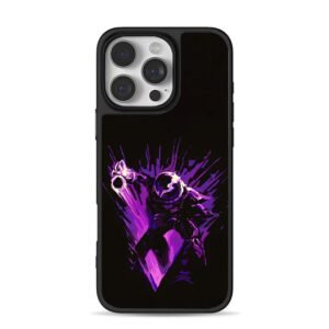 LoL Zed purple neon assassin art Phone Case for iPhone 11-17 & Samsung Galaxy S24-S26