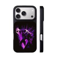 LoL Zed purple neon assassin art iPhone 17 Pro Max Black Case