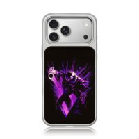 LoL Zed purple neon assassin art iPhone 17 Pro Max Electroplated Silver Case1