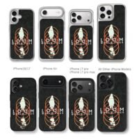 LoomWorldTourSilhouetteOrangeRings Chris Brown Phone Case Black Electroplated Silver For Iphone 11 To 17