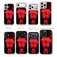 Lord of the Rings red Sauron poster Chris Brown Phone Case Black Electroplated Silver For Iphone 11 To 17
