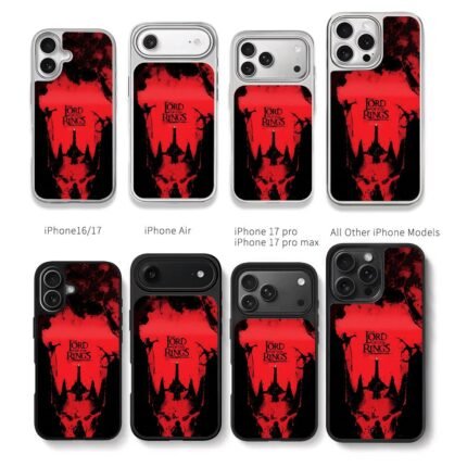 Lord of the Rings red Sauron poster Chris Brown Phone Case Black Electroplated Silver For Iphone 11 To 17