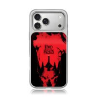 Lord of the Rings red Sauron poster iPhone 17 Pro Max Electroplated Silver Case1