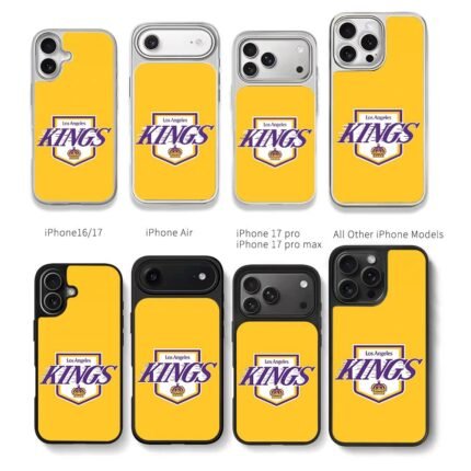 Los Angeles Kings crown logo yellow Chris Brown Phone Case Black Electroplated Silver For Iphone 11 To 17