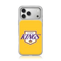 Los Angeles Kings crown logo yellow iPhone 17 Pro Max Electroplated Silver Case1