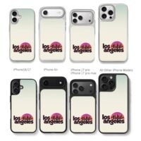 Los Angeles sunset city palm trees Chris Brown Phone Case Black Electroplated Silver For Iphone 11 To 17