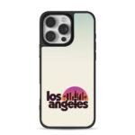 Los Angeles sunset city palm trees iPhone 16 Pro Max Black Case