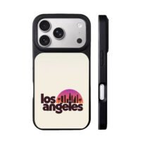Los Angeles sunset city palm trees iPhone 17 Pro Max Black Case