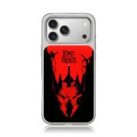 LOTR Sauron tower Frodo red art iPhone 17 Pro Max Electroplated Silver Case1