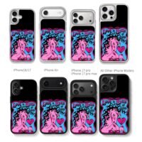 LoveInSpiteOfLossPinkHeartUnicorn Chris Brown Phone Case Black Electroplated Silver For Iphone 11 To 17