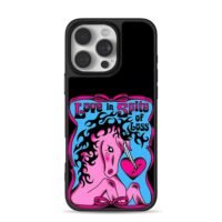 LoveInSpiteOfLossPinkHeartUnicorn iPhone 16 Pro Max Black Case