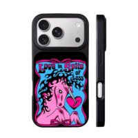 LoveInSpiteOfLossPinkHeartUnicorn iPhone 17 Pro Max Black Case