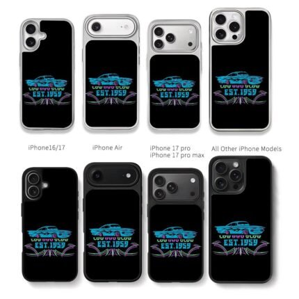 LOW AND SLOW Est1959 Ramone lowrider Chris Brown Phone Case Black Electroplated Silver For Iphone 11 To 17