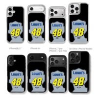 Lowes 48 Nascar Chevy racing logo Chris Brown Phone Case Black Electroplated Silver For Iphone 11 To 17
