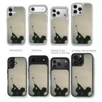 LS wreath monogram golf swing silhouette Chris Brown Phone Case Black Electroplated Silver For Iphone 11 To 17