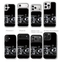 Luar La L Raul hiphop photo collage Chris Brown Phone Case Black Electroplated Silver For Iphone 11 To 17