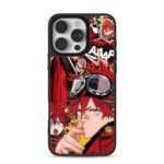 Luka anime red hair goggles sticker iPhone 16 Pro Max Black Case
