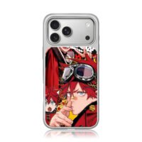 Luka anime red hair goggles sticker iPhone 17 Pro Max Electroplated Silver Case1