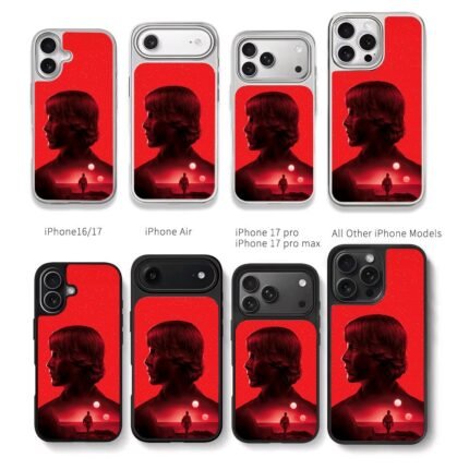 Luke Skywalker twin suns red art Chris Brown Phone Case Black Electroplated Silver For Iphone 11 To 17