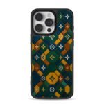 LV monogram vintage mosaic pattern iPhone 16 Pro Max Black Case