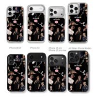 m0nesy collage with brain meme Chris Brown Phone Case Black Electroplated Silver For Iphone 11 To 17