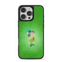 Mad Hatter with Alice riddle green iPhone 16 Pro Max Black Case