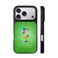Mad Hatter with Alice riddle green iPhone 17 Pro Max Black Case