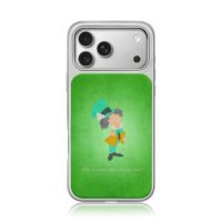 Mad Hatter with Alice riddle green iPhone 17 Pro Max Electroplated Silver Case1