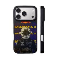 Mad Max Red Bull F1 driver helmet iPhone 17 Pro Max Black Case