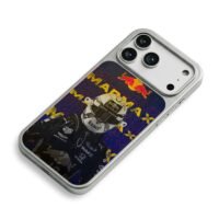 Mad Max Red Bull F1 driver helmet iPhone 17 Pro Max Electroplated Silver Case2